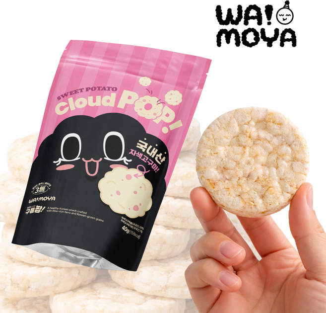 와모야 구름팝 미니 뻥튀기 현미 파로 고구마 건강 과자 5개, 40g