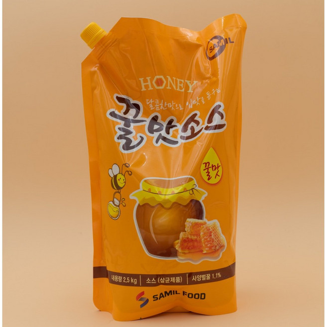 삼일푸드 꿀맛 양념치킨소스 2.5kg 가정용 / 업소용, 4팩 (1box)