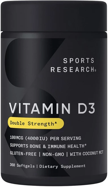 스포츠리서치 비타민 D3 100mcg 소프트젤, 360정, 1개 - 쿠팡