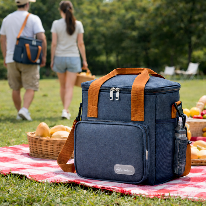 하이어웨일 방수 보온 보냉백, 네이비