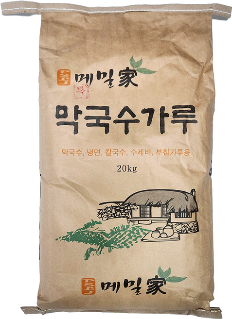 봉평메밀가 메밀막국수가루 20kg [메밀30%] / 업소용 메밀가루 막국수가루 대용량 막국수용 식당용 전문점용, 1개