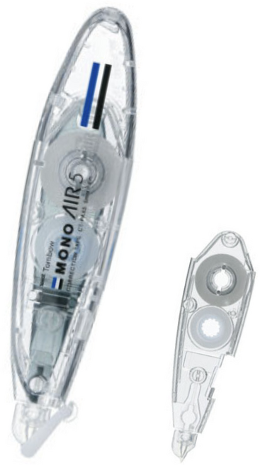 에어 펜타입 수정테이프 본품 리필 세트, 1세트, 스탠다드 투명