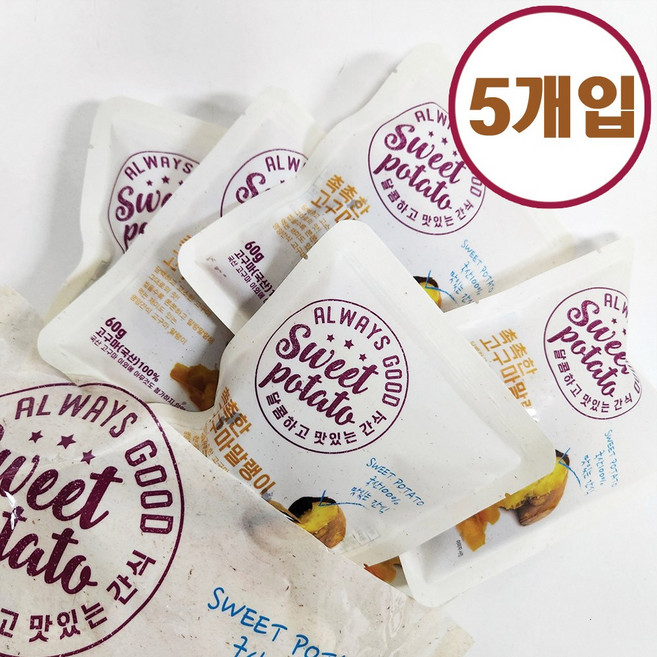 [넛츠앤베리스] 고구마말랭이스틱_60g x 5개, 60g