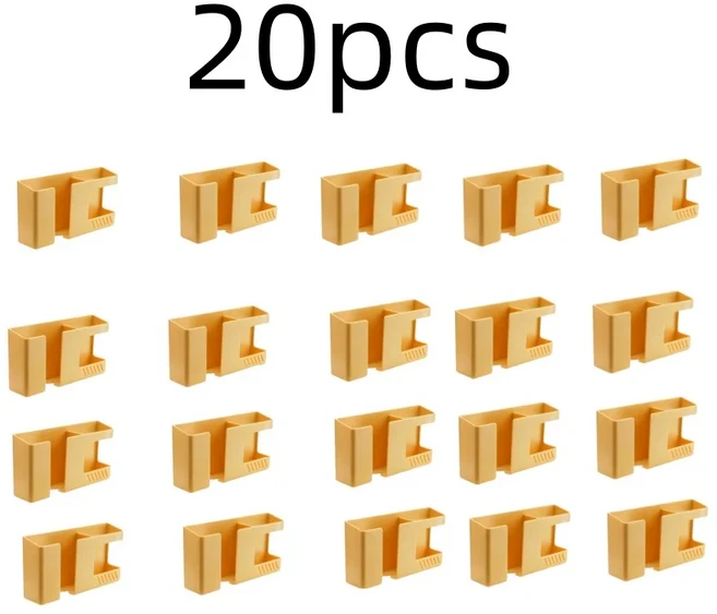 벽걸이형 휴대폰 리모컨 보관함 다기능 무펀치 벽 이물질 2 in 1, 17 Yellow-20pcs