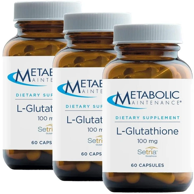 메타볼릭 L-글루타치온 100mg 캡슐 Metabolic Maintenance L-Glutathione, 3개, 60정 - 쿠팡