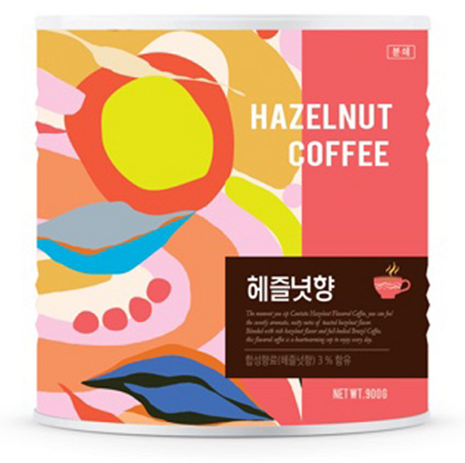 칸타타 헤즐넛향 900g 캔 분쇄원두 1박스 4개입, 칸타타 헤이즐넛향 원두커피 분쇄 900g 캔 1박스 4