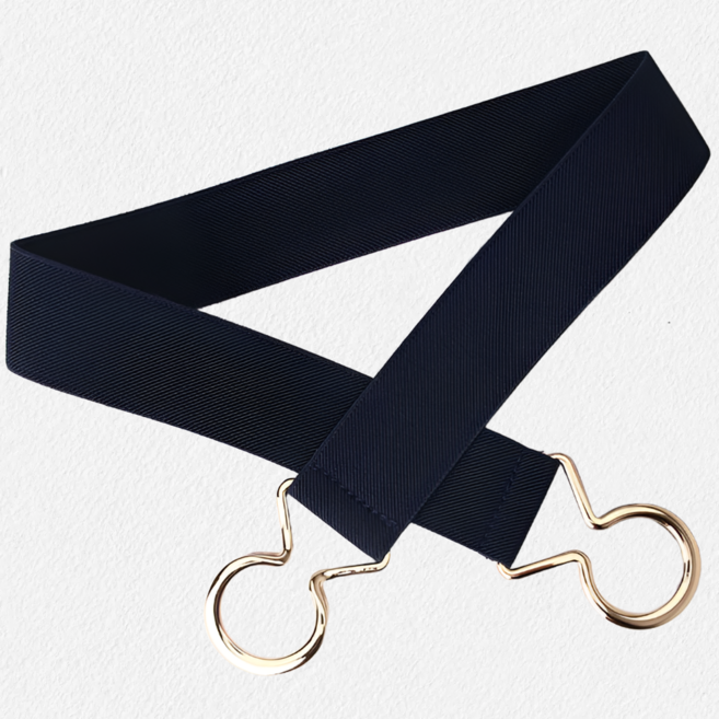 지니마켓25 여성용 골드 링 버클 엘라스틱 고무줄 벨트 원피스 자켓 포인트 허리띠