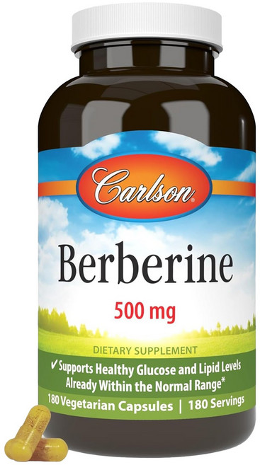 Carlson 小檗鹼 500mg 素食膠囊, 1個, 180錠