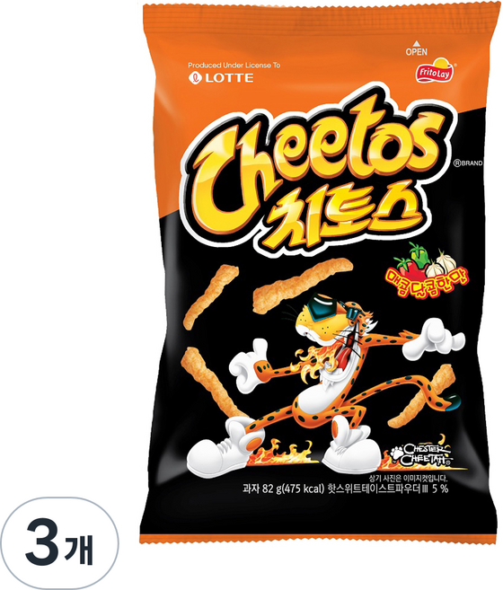 치토스 매콤달콤한맛, 82g, 3개