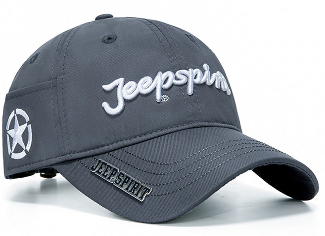 JEEP SPIRIT 스포츠 캐주얼 골프모자 CA0650, 그레이, 1개