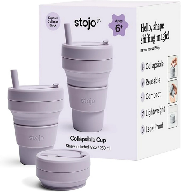 스토조 아이용 접이식 실리콘 텀블러 컵 주니어 250ml, 1개, 라일락