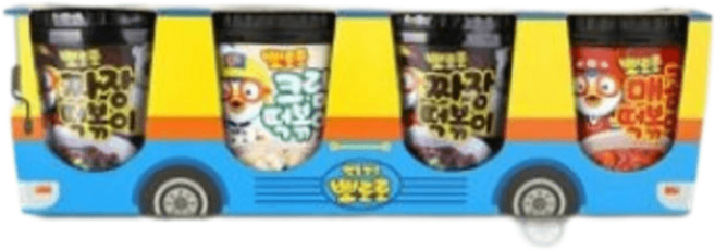 뽀로로 떡볶이 버스팩 짜장맛 110g x 2p + 크림맛 115g + 매콤맛 120g, 455g, 2세트