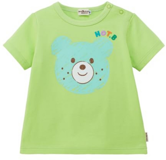미키하우스 핫비 반팔티셔츠 라이트그린 80-120cm 72-5201-799