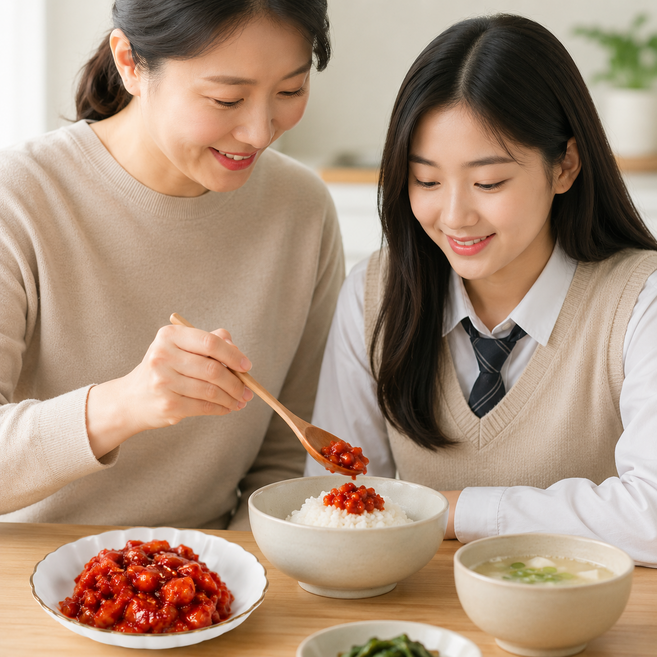 [리초이샵] 국내산 낙지젓 반찬 밥도둑 매콤 저염 낙지젓갈 캠핑 집반찬, 1개, 350g