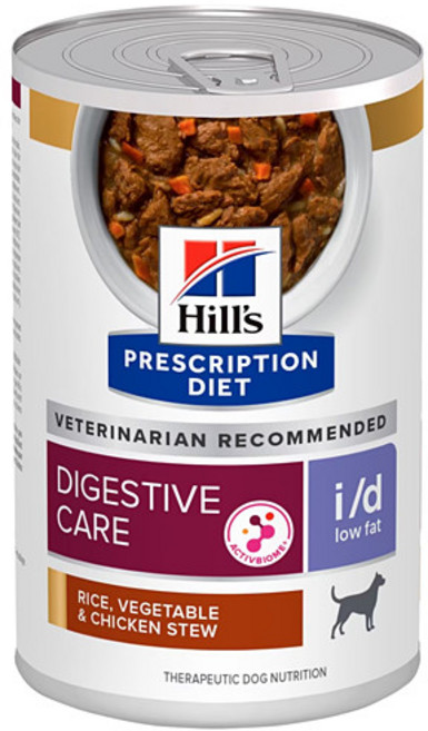 힐스 독 i/d 로우펫 캔 354g x 3개 / low fat 처방식 /쌀 야채 치킨