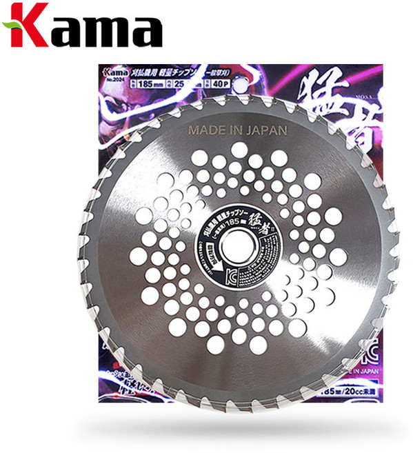 Kama 카마 일제 원형날 예초기 풀베기날 NO.2024 185mm 사선형 40P