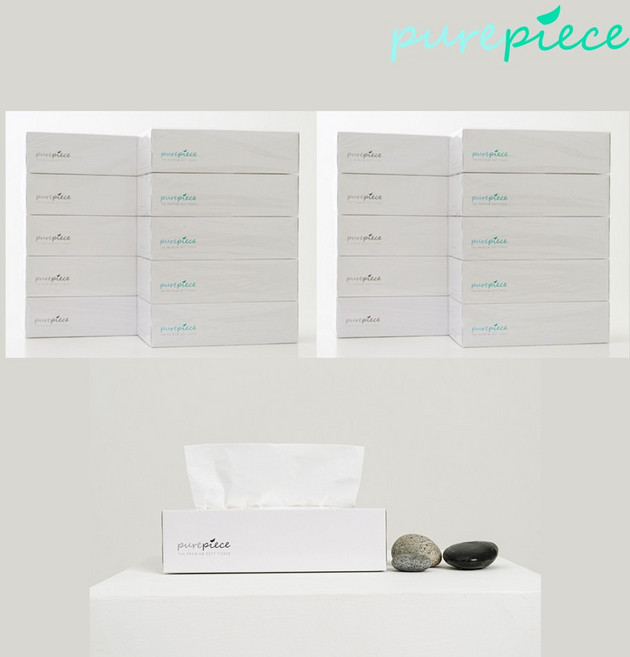 퓨어피스 먼지없는 천연펄프 각티슈 240매입 20개 미용티슈 비염티슈 사각티슈, 240개입