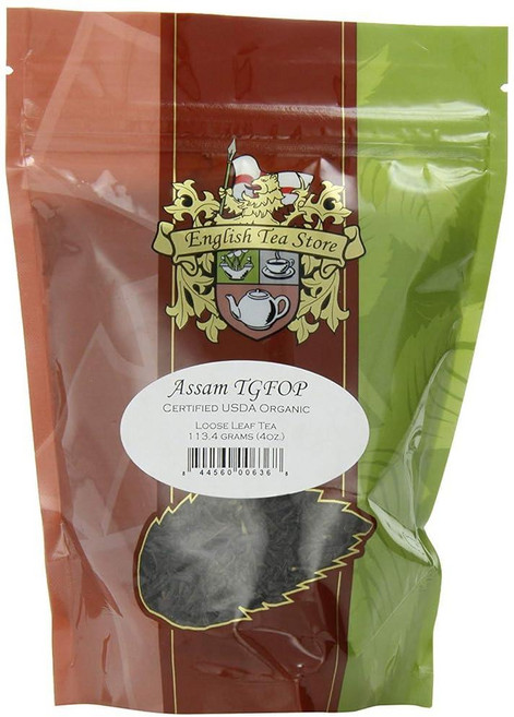 English Tea Store 루즈 리프 루이보스 허브 티 118.3ml(4온스), Organic Assam TGFOP 티 파우치, 4 Ounce (Pack of 1), 1개, 1개