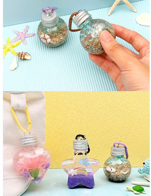 예쁜 꽃 우주 바다 파츠 투명 미니 워터볼 키링 만들기 5인 지원센터 기념품 체험관 복지관