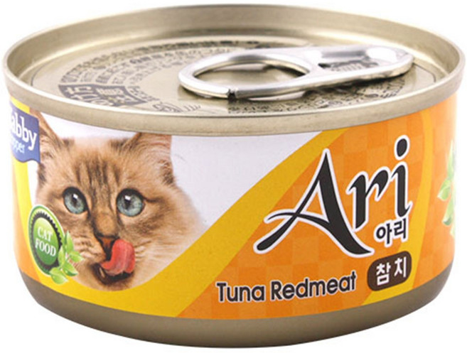 테비토퍼 아리 고양이 간식캔 생선, 참치, 80g, 24개