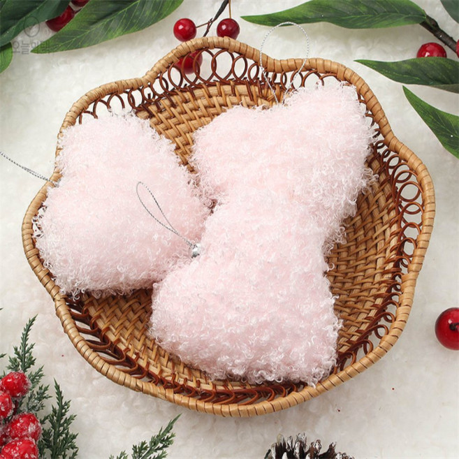 [하루셀렉] 크리스마스 트리 오너먼트 뽀글이하트 장식 트리장식세트