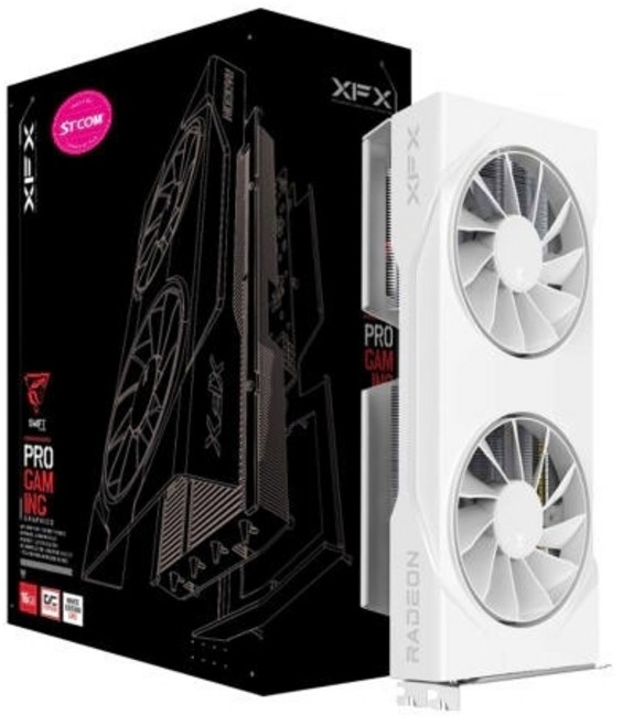 XFX XFX 라데온 RX 9060 XT SWIFT DUAL WHITE OC D6 16GB