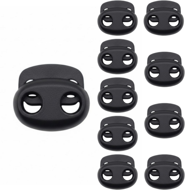 ADUNE 끈조절 돼지코 스토퍼, 블랙, 10개