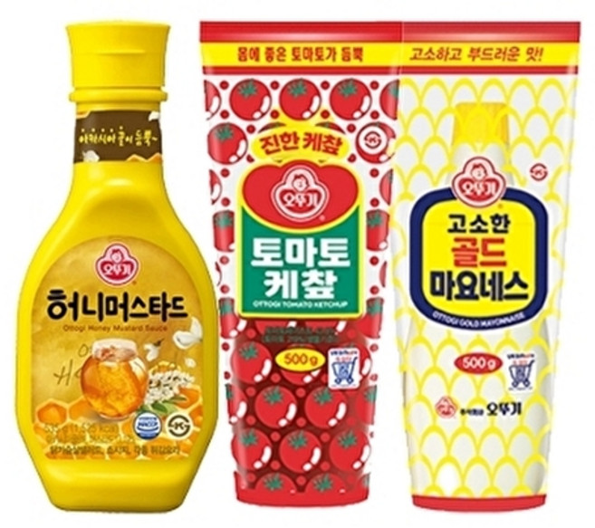 오뚜기 케찹 500g + 마요네즈 500g + 머스타드소스 535g, 1세트