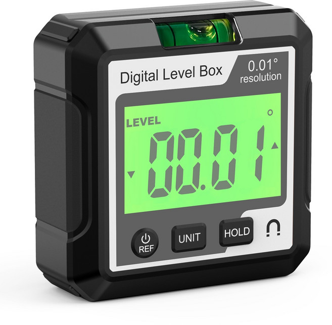 리녹 디지털 각도계 자석형 0.01도 단위 정밀 수평계 RN-490LB, 1개