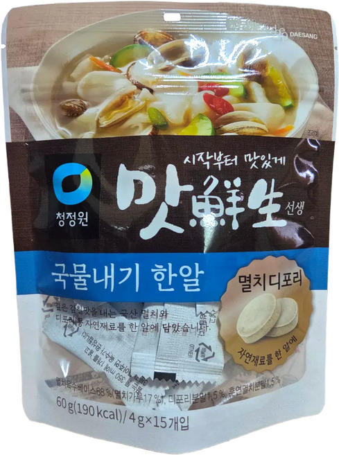 맛선생 멸치디포리 국물내기 한알, 60g, 6개