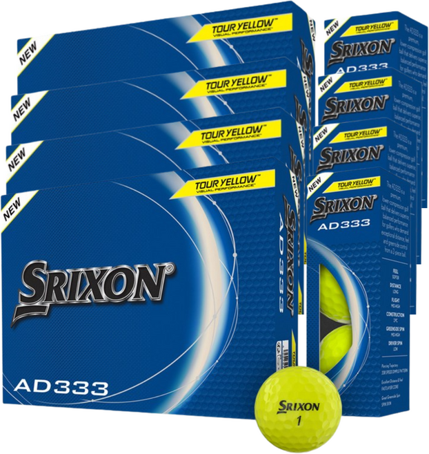[4더즌] 던롭 스릭슨 뉴 AD333 2피스 비거리 골프공 저압축 고탄도 골프볼, 4박스