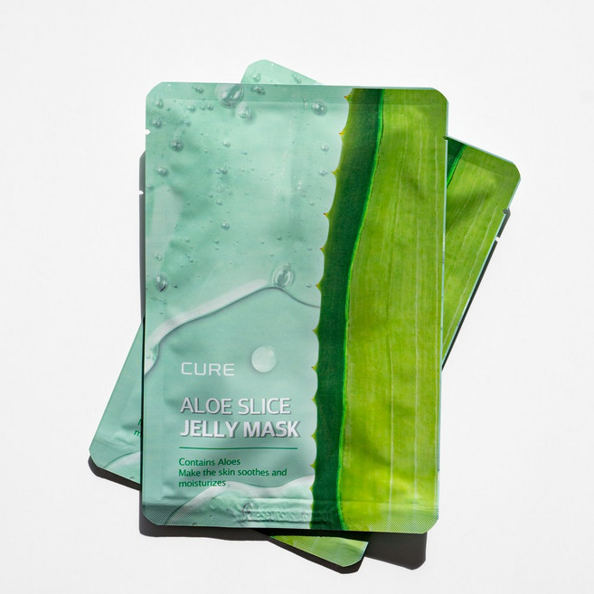 김정문알로에 큐어 알로에 마스크 팩 슬라이스 젤리 시트 10매 1+1 2박스, 10개입, 2개