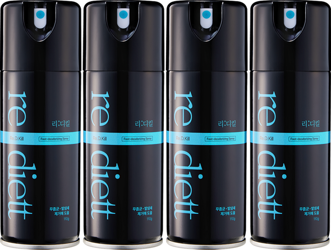 리디에뜨 리디킬 발냄새 제거 스프레이, 4개, 110g