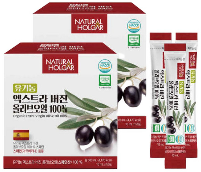 1+1 엑스트라버진 올리브 오일 100 스틱 총100포 스페인산, 2개