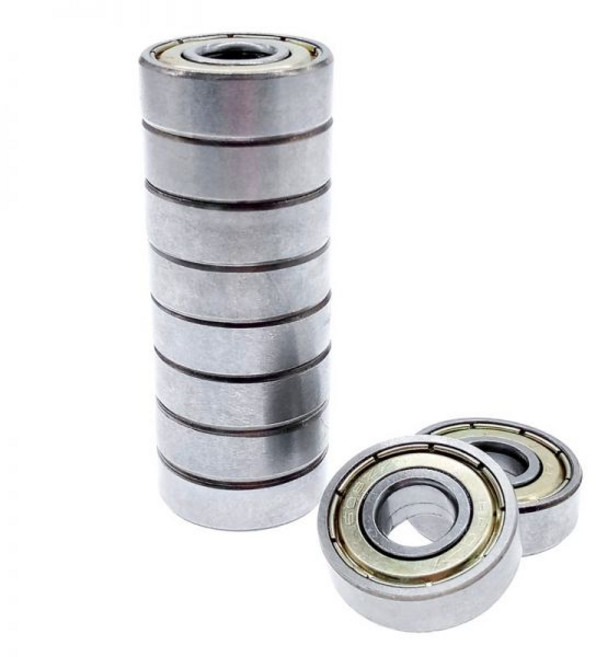 이중 차폐 미니어처 탄소강 볼 베어링 피젯 스피너용 608 608ZZ 8*22*7mm 세트당 10 개