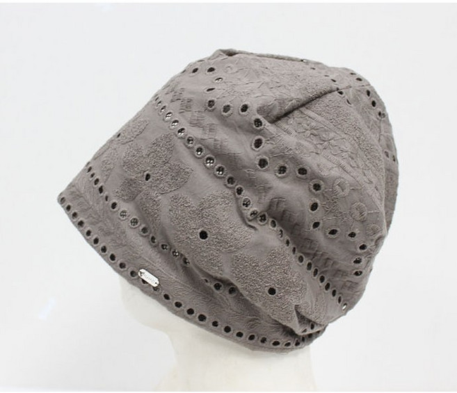 [서울양품점] 국내생산 자수펀칭 무지 면 비니 두건 모자