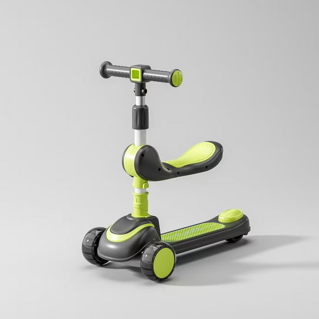 DIU 新款兒童滑板車1-3-6男女寶寶小孩二合一溜溜滑車可坐可推滑板車, 1個, 座椅款一箱8輛裝多色搭配