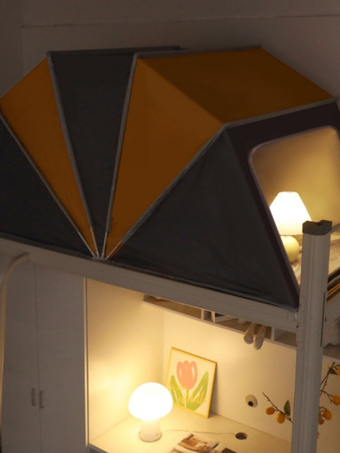 접이식 이층침대 텐트 수면 암막 벙커 침대 커튼 기숙사 방풍 동굴 이층 보온 돔텐트 싱글, 일반 블루 135x190x80cm