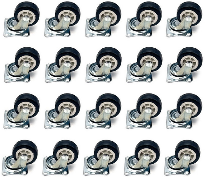 아이베란다 블랙 우레탄 소형바퀴 캐스터 회전 가구 바퀴, 20개