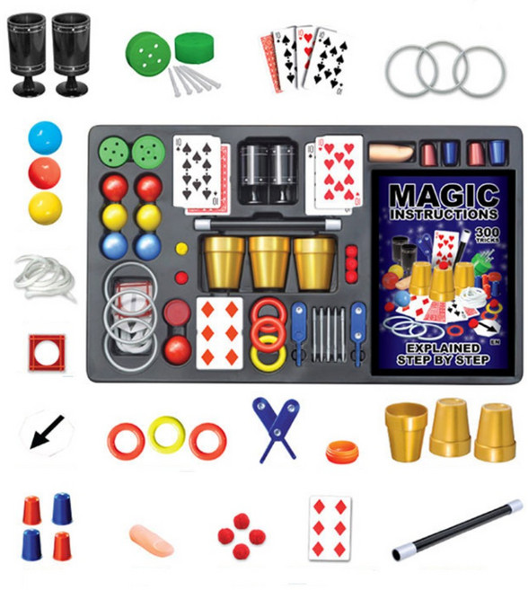 초등 생일파티 퍼포먼스용 마술도구 300트릭 풀세트 스테이지 요술 이벤트용 캠핑 MT