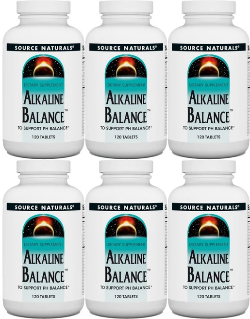 Source Naturals 소스내추럴스 알칼리성 밸런스 테블릿, 120정, 6개, 120정 - 쿠팡