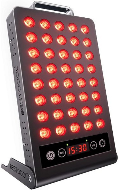 BestQool 레드 라이트 테라피 듀얼 칩 660nm 850nm 엘리트 등급 얼굴용 휴대용 바디용 적외선 기기 LED 테라피 패널. 50W., 베스트쿨 레드 라이트 테라피 듀얼 칩 660nm 850, 1개