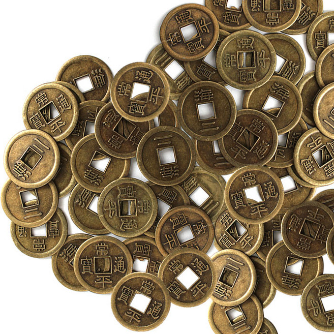[아이디몬] 엽전 옛날 모형 역할 마트 체험 놀이 동전 상평통보 돌잡이 장식 소품 용 주화, 500개