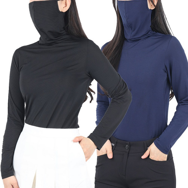 여성골프웨어 여름 이너웨어 긴팔 스판 빅사이즈 골프티셔츠