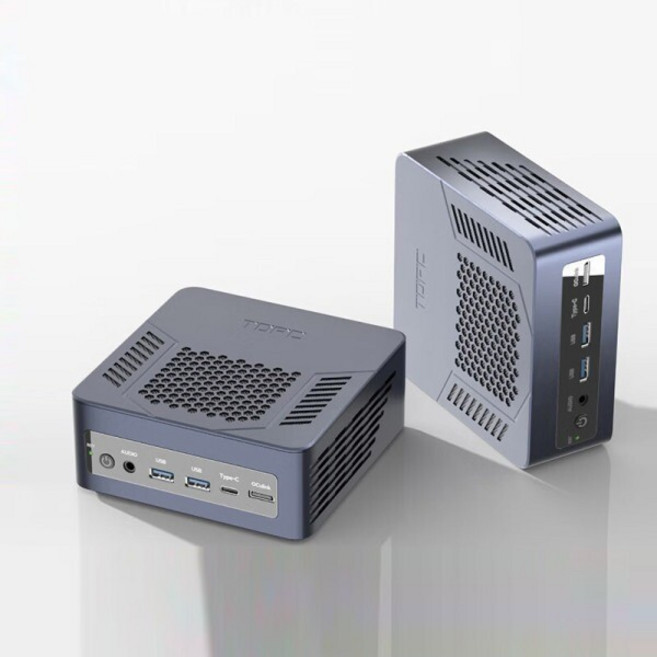 TOPC TR845 미니PC R7 8845HS 컴퓨터 베어본 와이파이6E 블루투스5.3 DDR5지원, WIN11 Home, 512GB, 16GB, 블랙