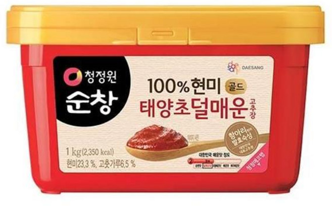 청정원 엄마손맛 비빕밥 무침 찌개 순창 현미 덜매운 고추장 순한 매운맛 1kg, 1개