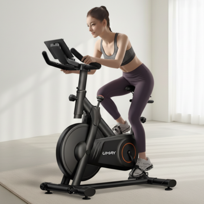 맥스코어 실내자전거 스피닝 운동기구 홈트 바이크 실내 자전거 사이클 헬스 좌식 스핀바이크, 블랙, 다이나믹 에디션