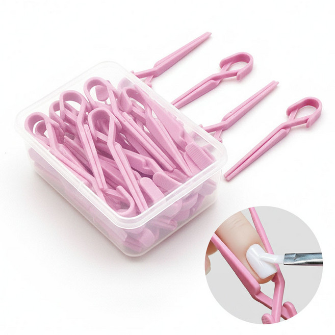 셀프네일 똥손 탈출 클립, 1개, 핑크