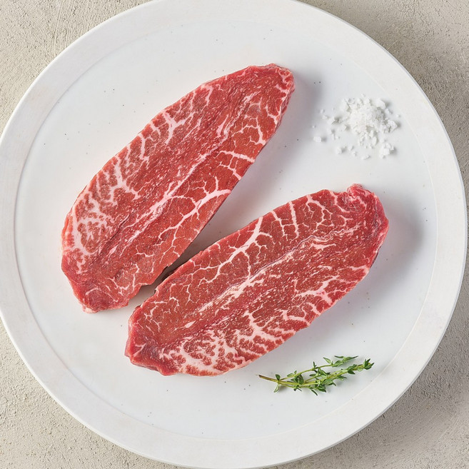 도담우 국내산 부채살 소고기 부채살스테이크 구이용 (와사비솔트 증정), 1개, 200g