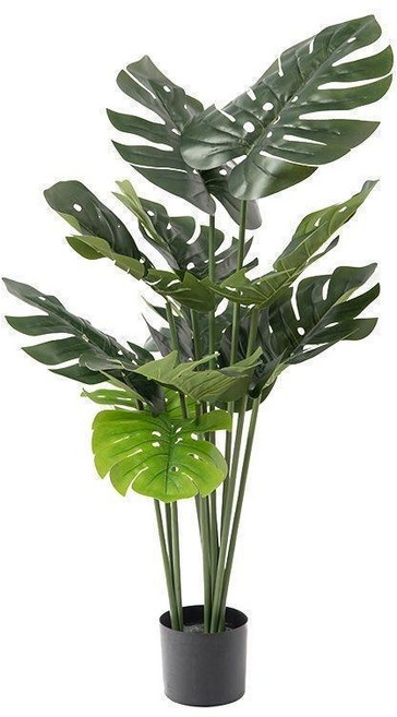 北歐ins風仿真植物仿生綠植裝飾擺件假龜背竹客廳室內落地盆栽樹, 1.2米龜背大肚花籃, 1個